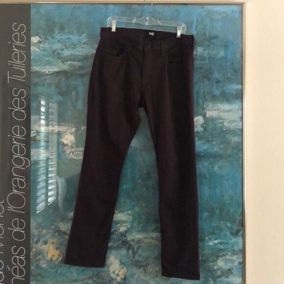 PAIGE Federal Straight Jeans Dark Port Sz 34x31 - Picture 2 of 13